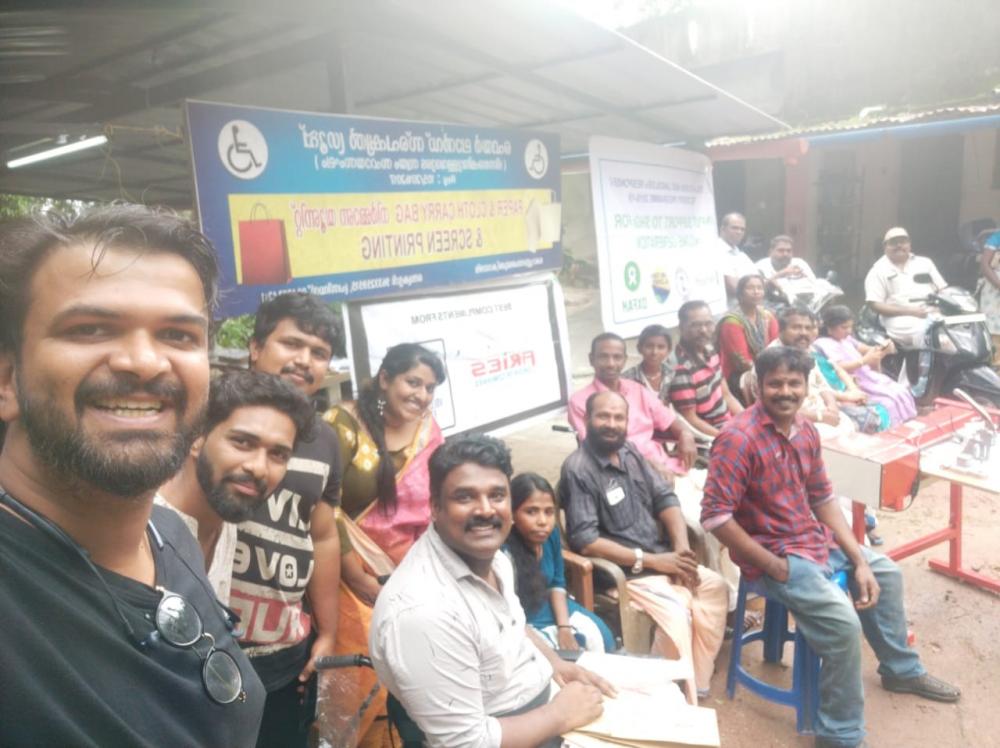 Fairland Special Group is a group of differently abled people who make paper bags for livelihood.